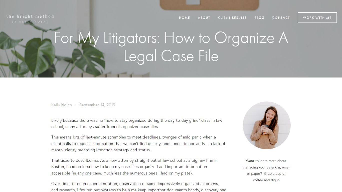 For My Litigators: How to Organize A Legal Case File - Kelly Nolan