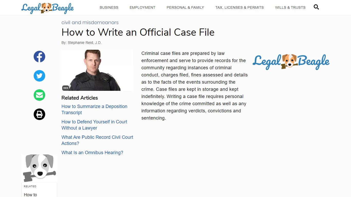 How to Write an Official Case File | Legal Beagle
